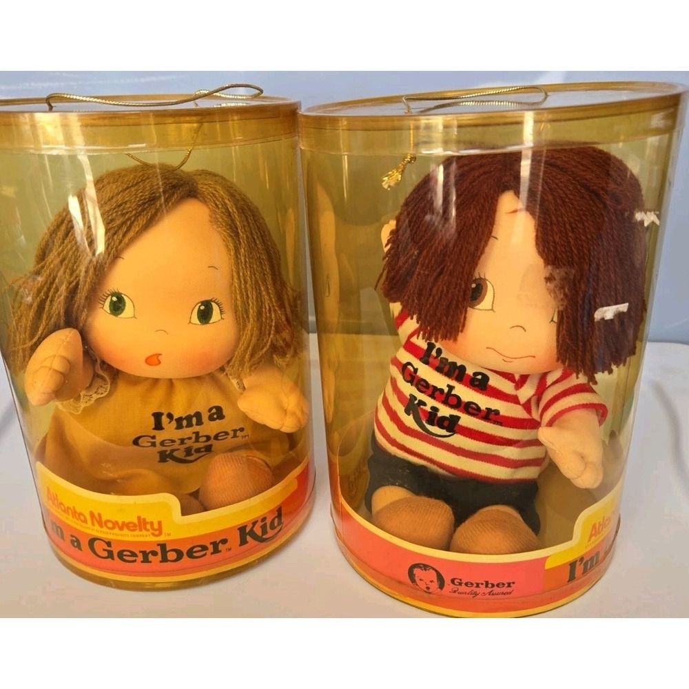 VTG Gerber Kids Dolls Atlanta Novelty Soft Body Lot Of 2 1980 1984 Nursery Decor - Picture 3 of 16